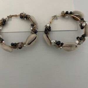 H&M shell beaded earrings.